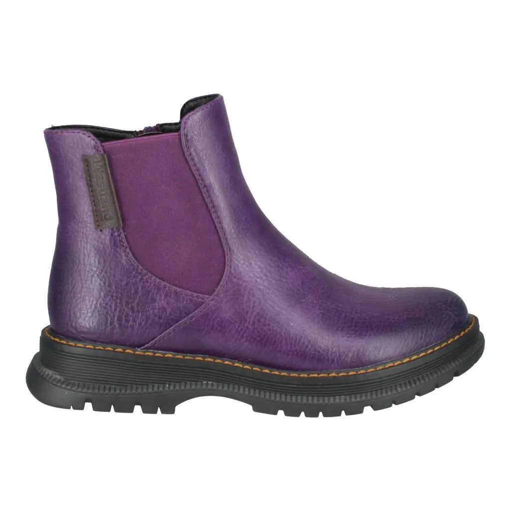 Westland 769522 Peyton 02 Ladies Purple Vegan Side Zip Ankle Boots