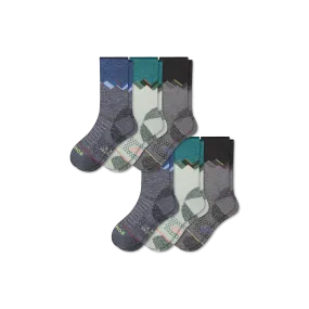 Women's Merino Wool Blend Hiking Calf Sock 6-Pack