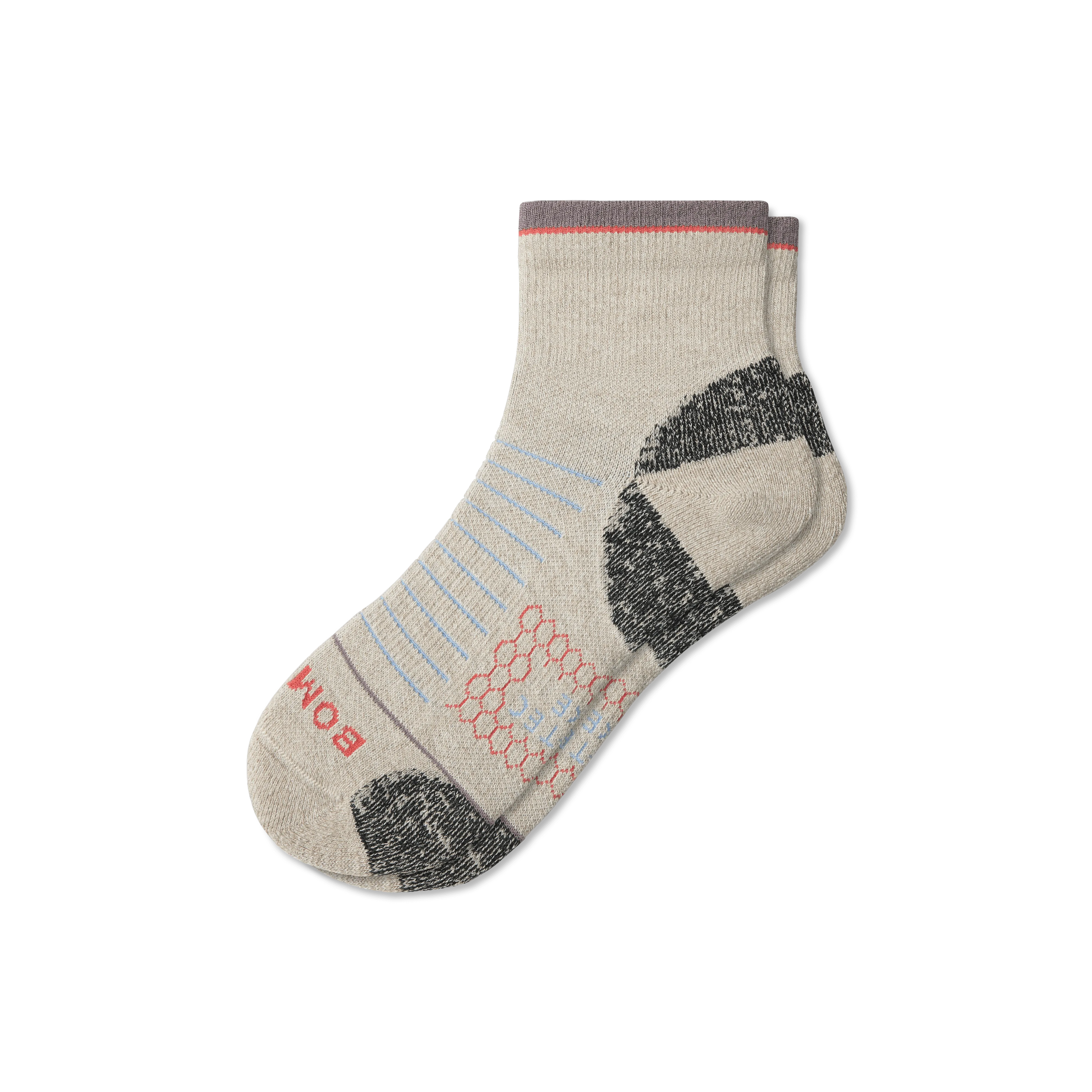 Women's Merino Wool Blend Hiking Quarter Socks